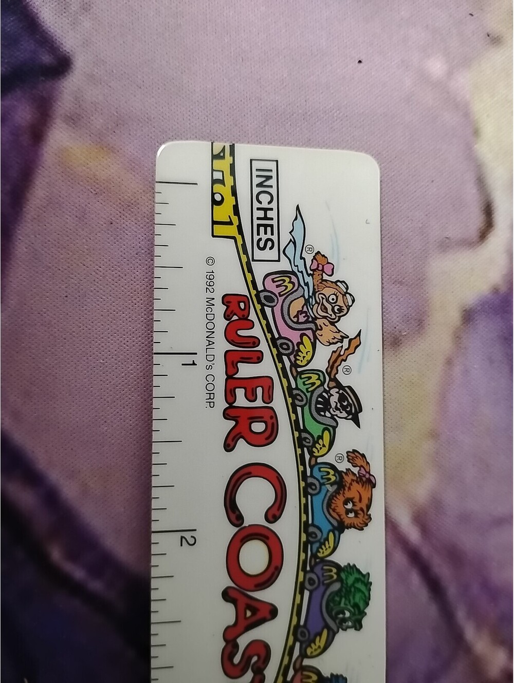 1992 McDonald's Ruler Coaster Ruler 6" - Picture 2 of 9